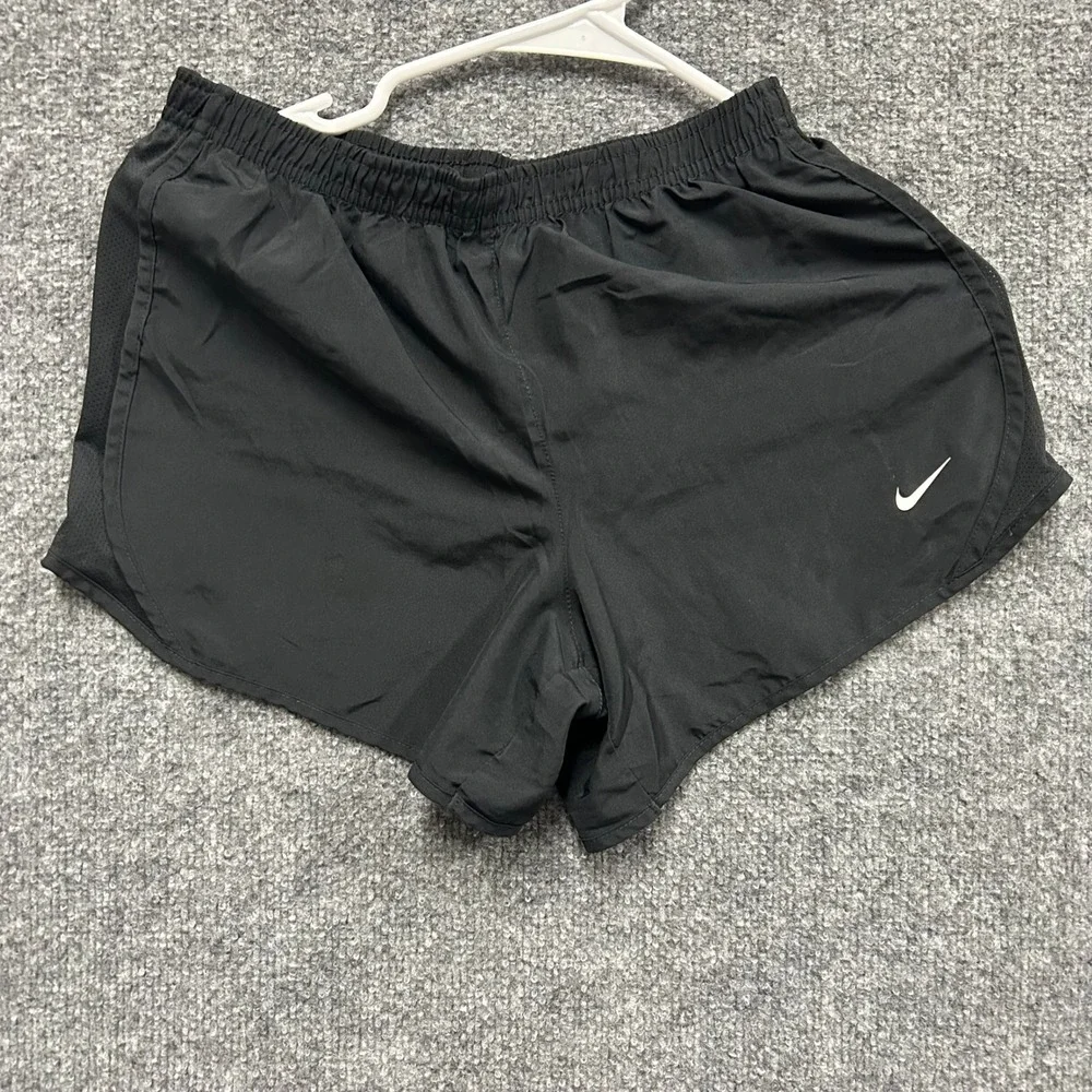 Nike Running Shorts Womens Size S Black Dri-Fit Mesh Trim Athletic Workout Gym
